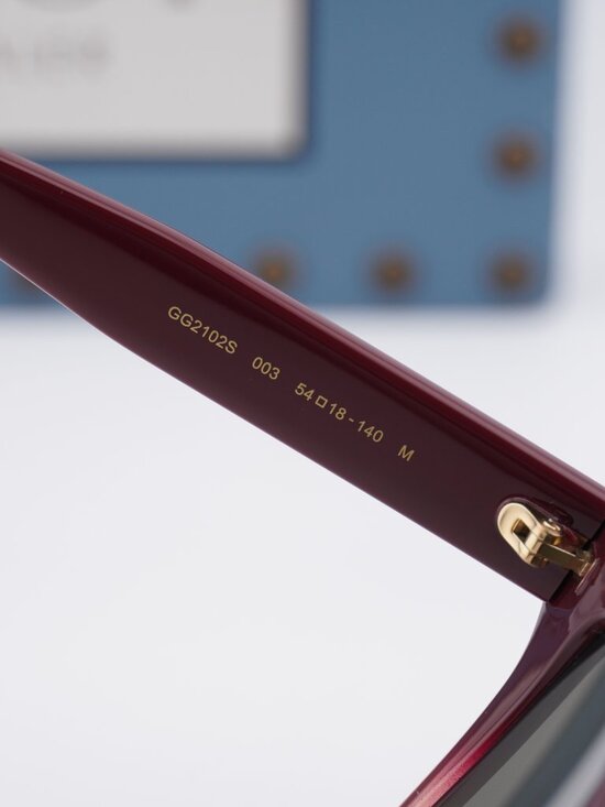 Gucci GG2102S 003 Square Sunglasses - Bordeaux Gradient \\ Grey main image 6